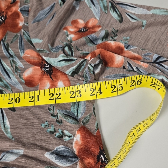 Honeyme Curvy Tan Floral Mini Dress, XXXL - Picture 8 of 11